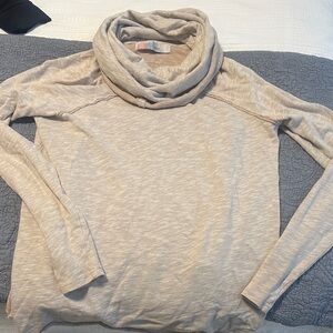 Elegant Cream Cowl Neck Sweater